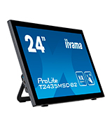 iiyama T2435MSC-B2 VA LED-Monitor Full-HD 10 Punkt Multitouch kapazitiv (DVI, HDMI, DisplayPort, USB2.0, Webcam, Mikrofon)