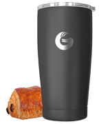 Coffee Gator Grau Thermobecher mit Kaffeebrüh-Funktion